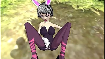 Riven Bunny Playing Outside