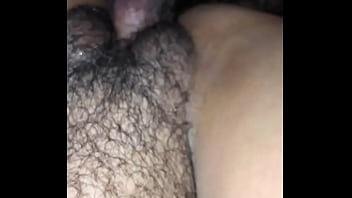 Fucked her hairy pussy and came in it